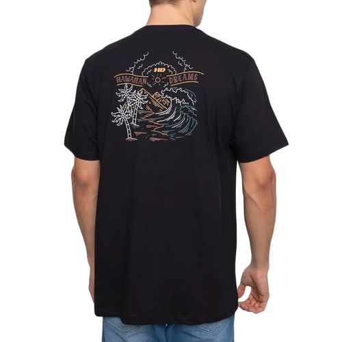 Camiseta Masculina HD Retro Tropical PRETO-H0193- -1-